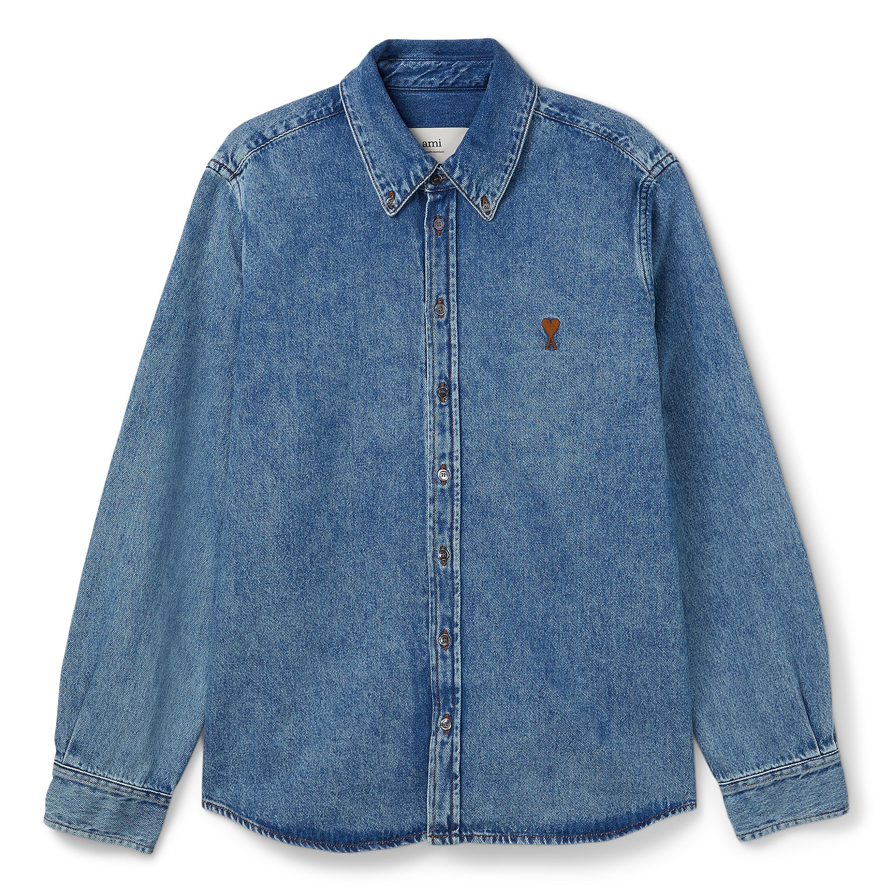 AMI ADC Cotton Button-Down Shirt (Blue)