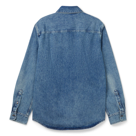 AMI ADC Cotton Button-Down Shirt (Blue)