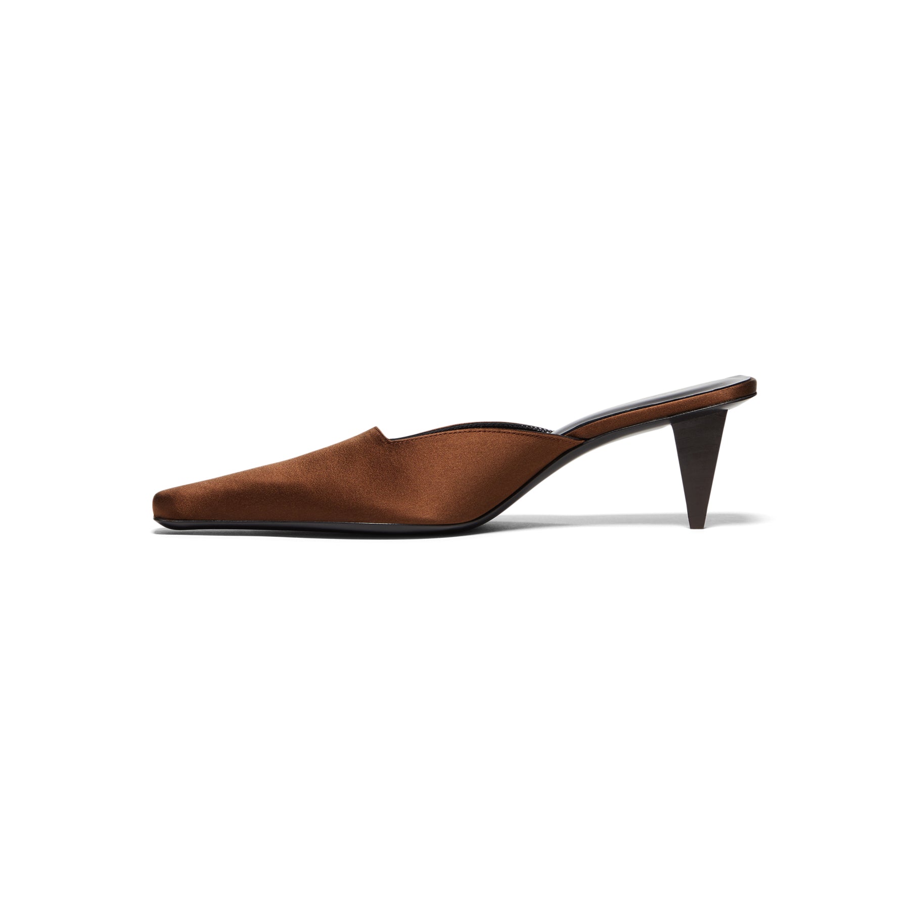 Jude Iris Mule (Brown Satin)