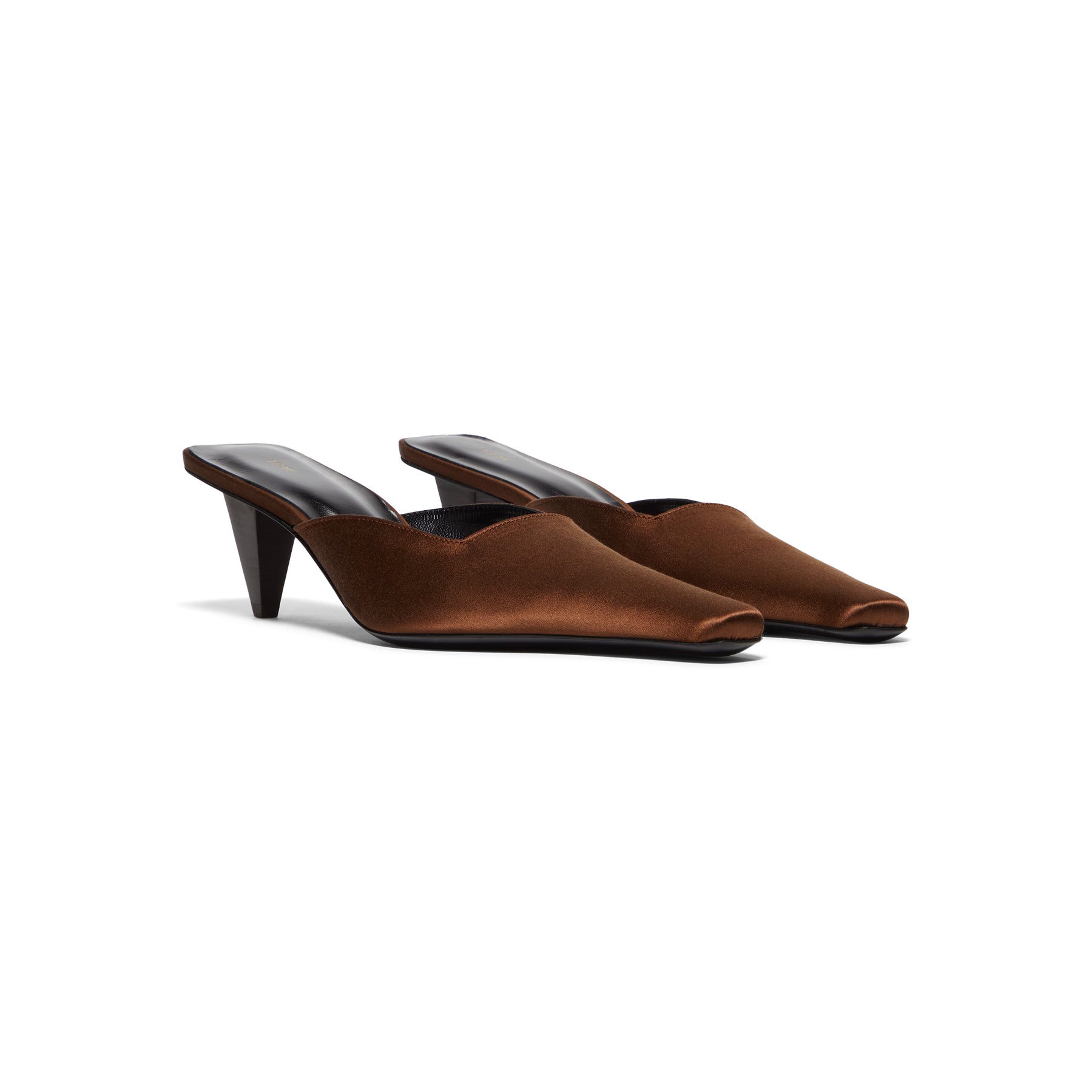 Jude Iris Mule (Brown Satin)