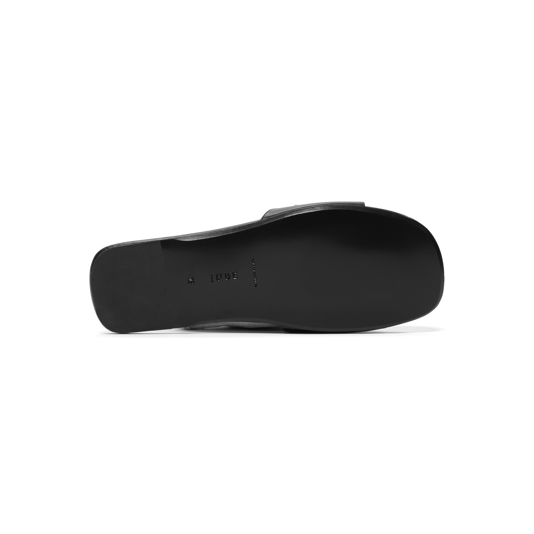 Jude Floor Flat (Black Leather)