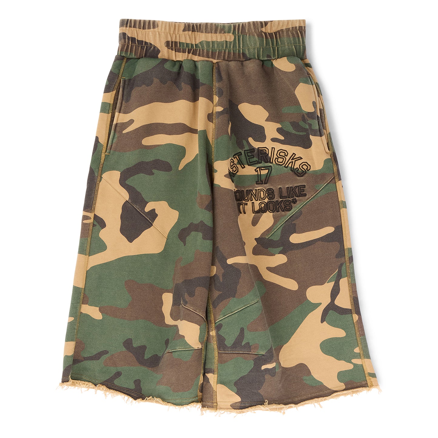 Adidem Asterisks Raw Hem Sweat Capri (Camo)