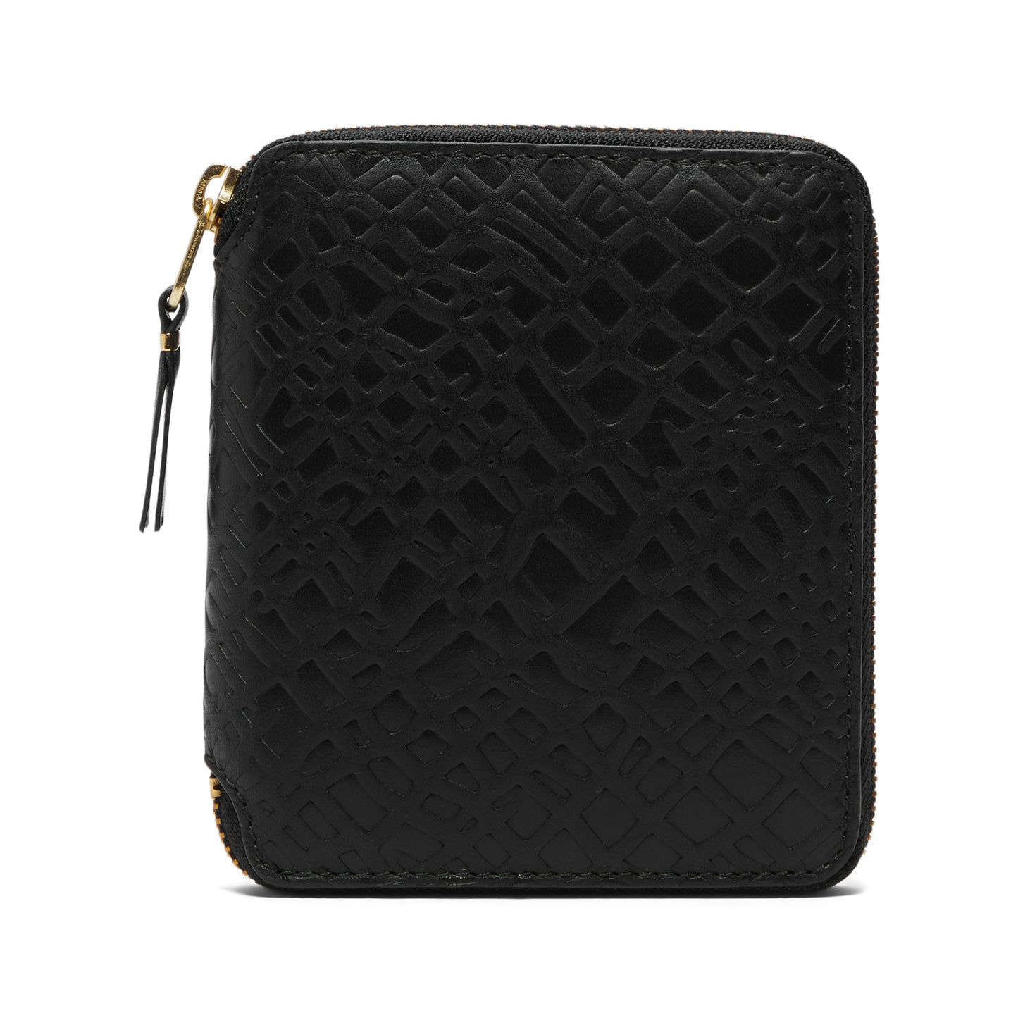 Comme Des Garcons Embossed Roots Zip Around Wallet (Black)