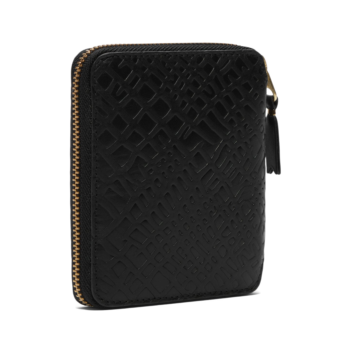 Comme Des Garcons Embossed Roots Zip Around Wallet (Black)