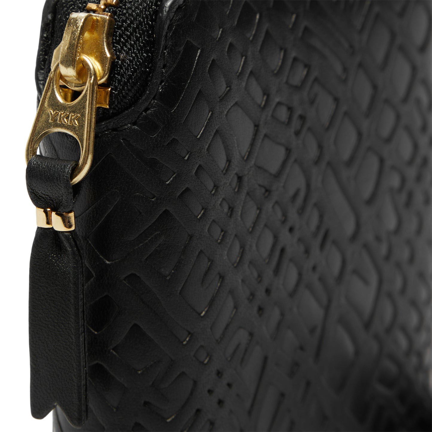 Comme Des Garcons Embossed Roots Zip Around Wallet (Black)