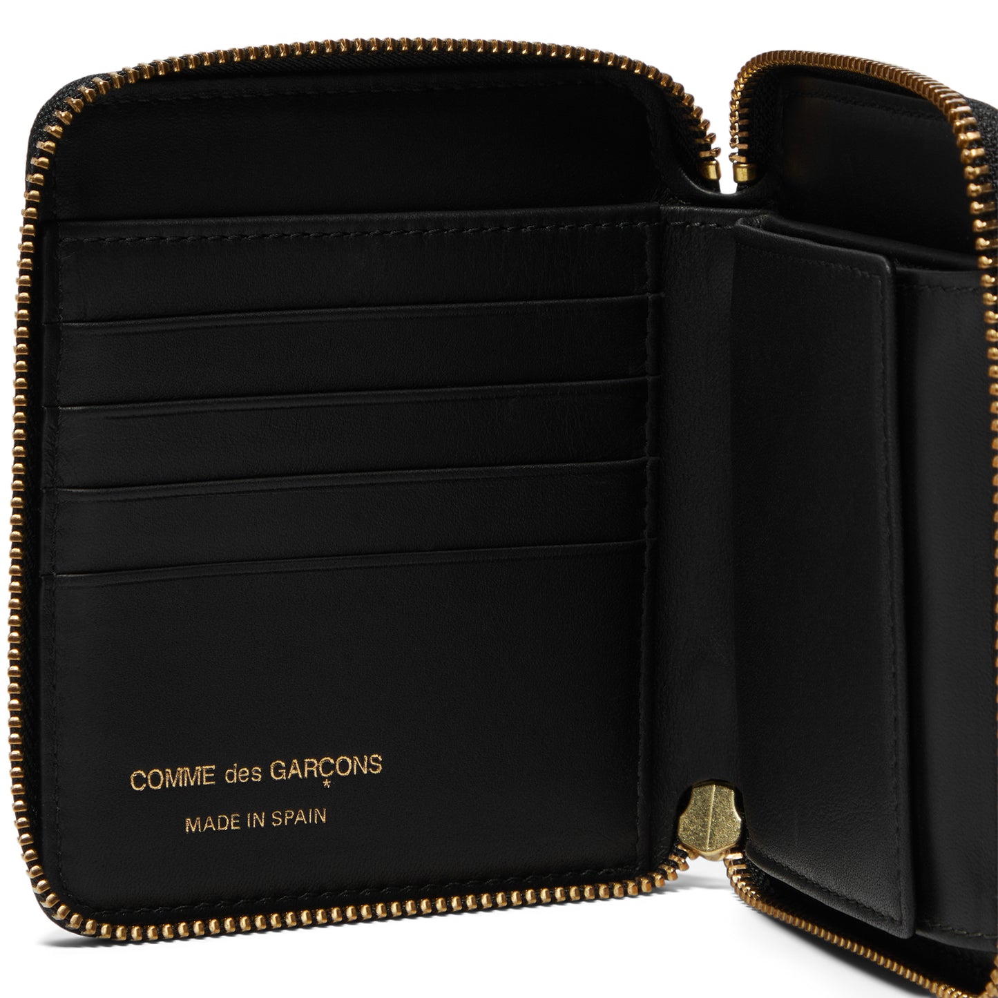 Comme Des Garcons Embossed Roots Zip Around Wallet (Black)