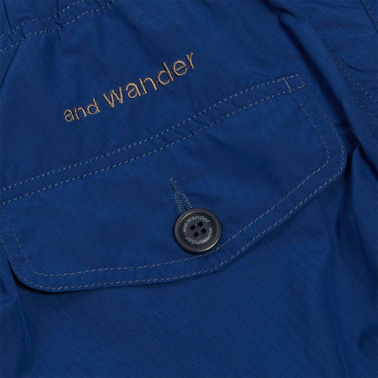 and wander 87 Oversized Cargo Pants (Blue)