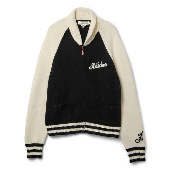 Adidem Asterisks Knit Zip Up Sweater (Cream)
