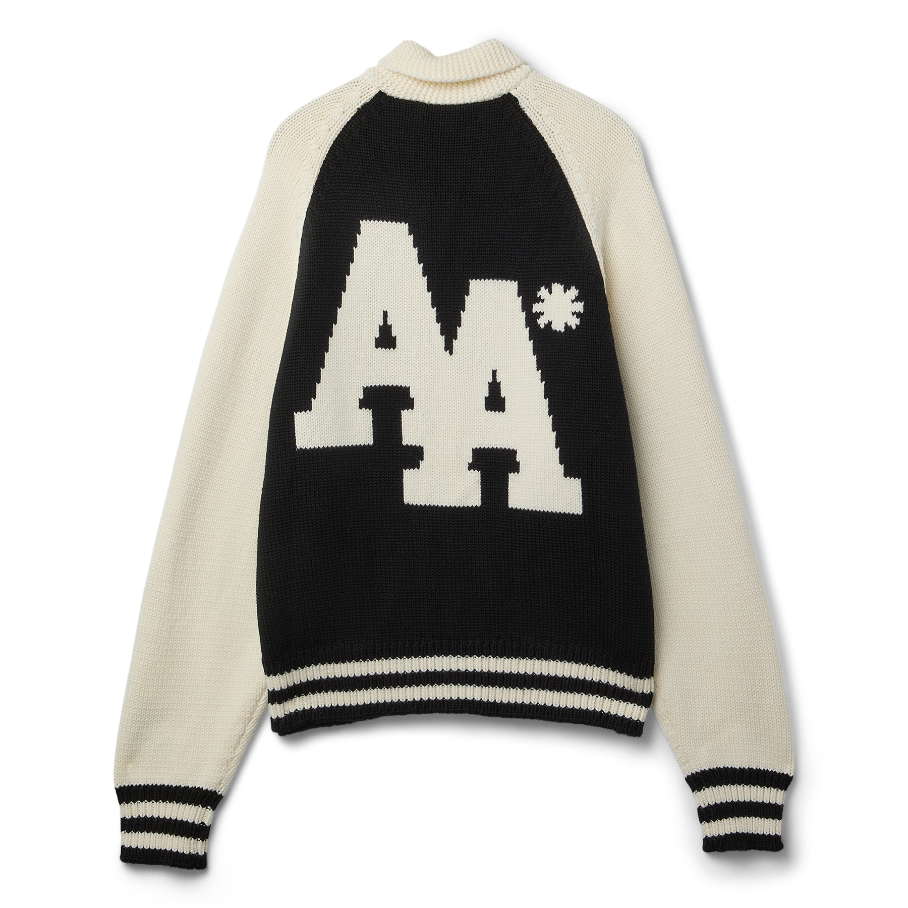 Adidem Asterisks Knit Zip Up Sweater (Cream)