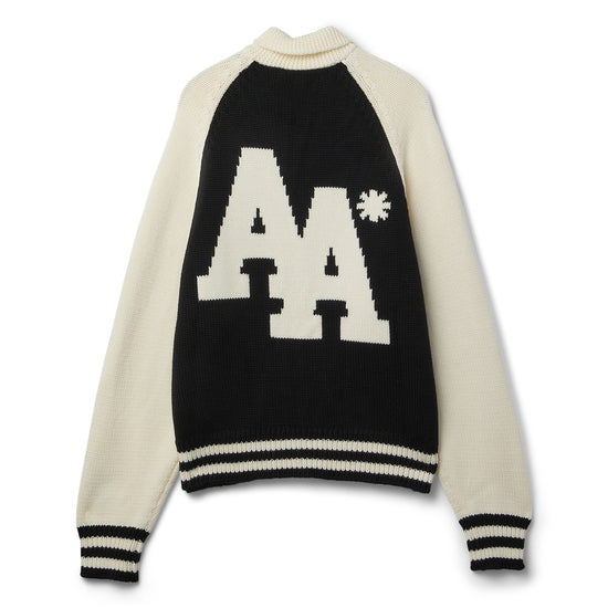 Adidem Asterisks Knit Zip Up Sweater (Cream)