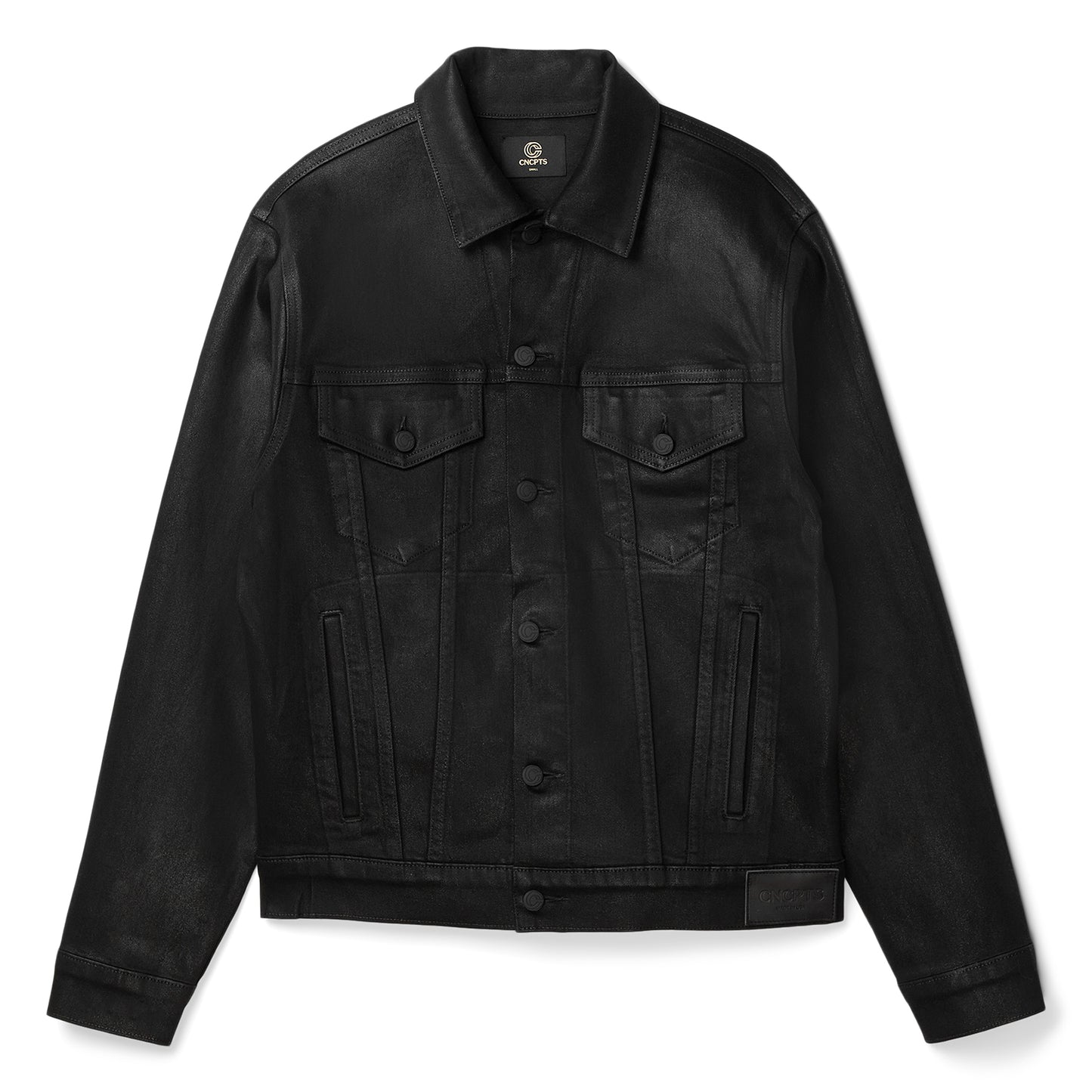 CNCPTS Coated Denim Jacket (Black Wash)