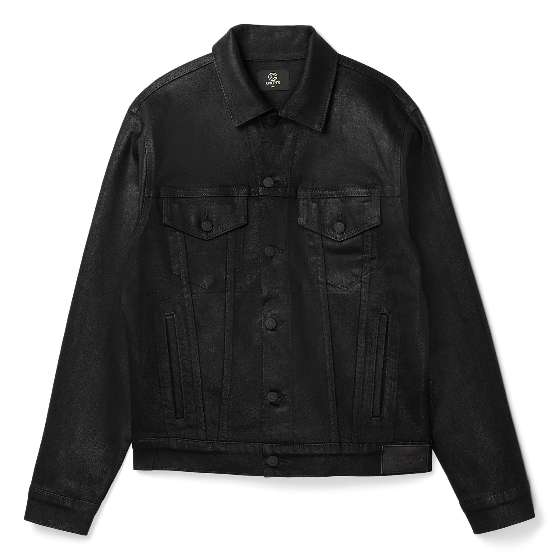 CNCPTS Coated Denim Jacket (Black Wash)