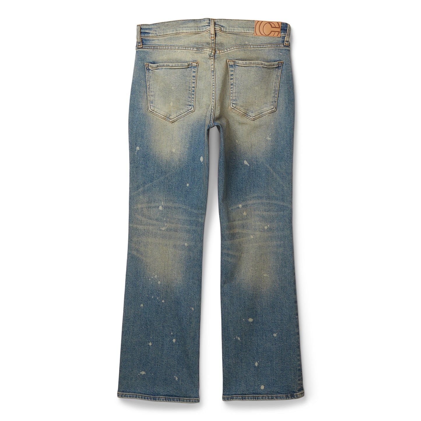 CNCPTS Indigo Wash Splatter Bootcut Denim Pant (Indigo)