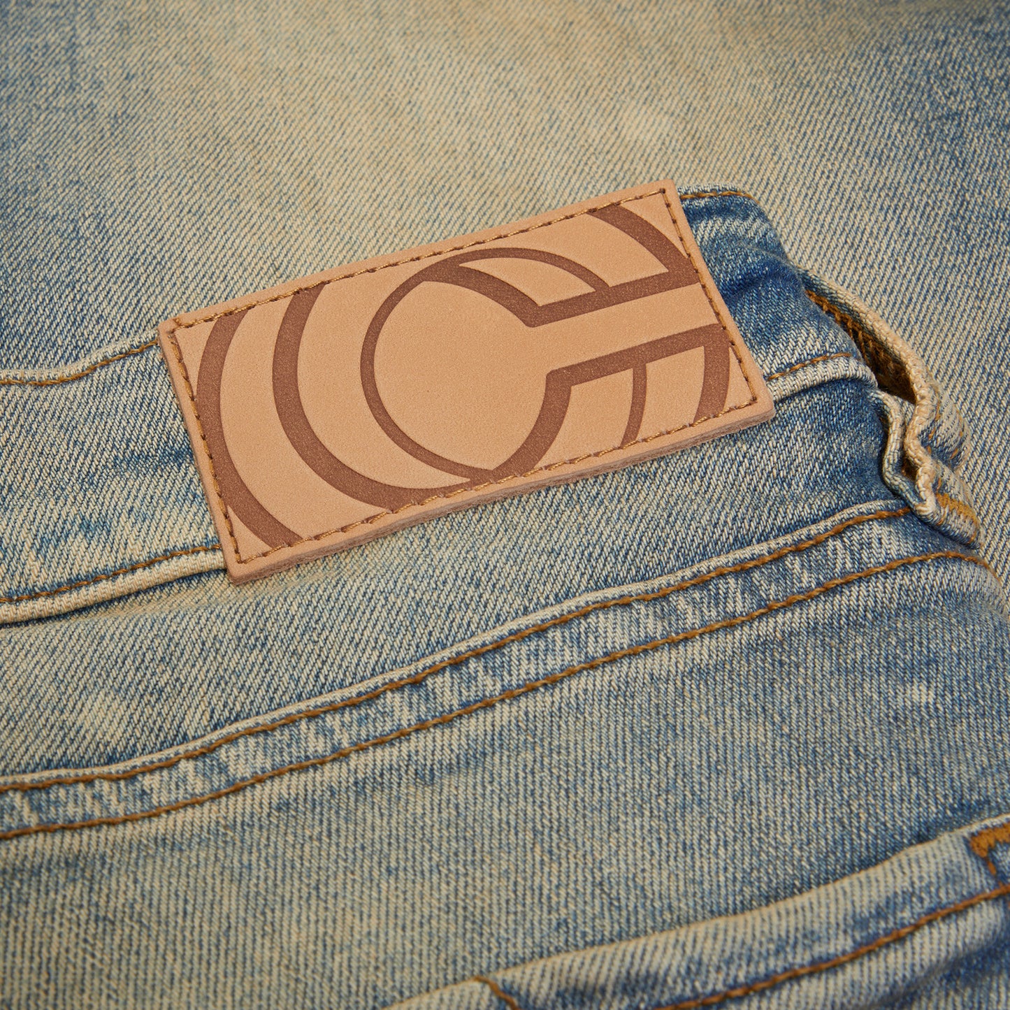 CNCPTS Indigo Wash Splatter Bootcut Denim Pant (Indigo)