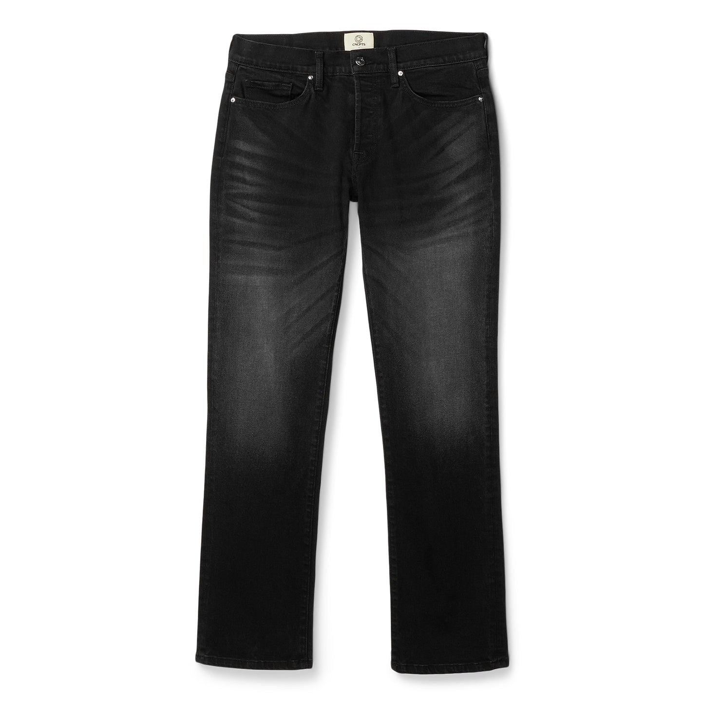CNCPTS Washed Black Straight Denim (Black)