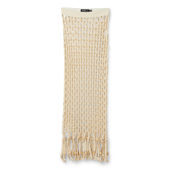 PatBO Beaded Beach Skirt (Off White)