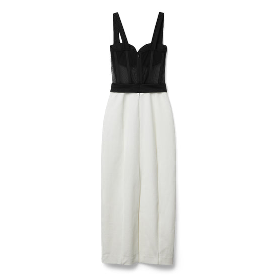 PatBO Jersey Sands Corset Midi Dress (Black/White)