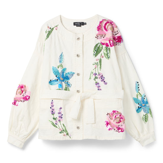 PatBO Poppy Denim Jacket (Off White)