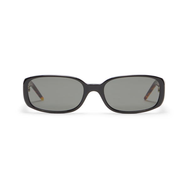 Casablanca Oval Stripe Acetate Sunglasses (Black/Tortoise
