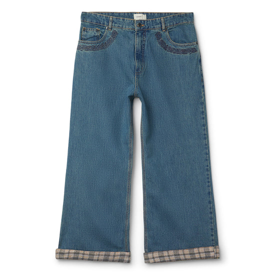 CARNAN Embroidered Flared Pants (Black)