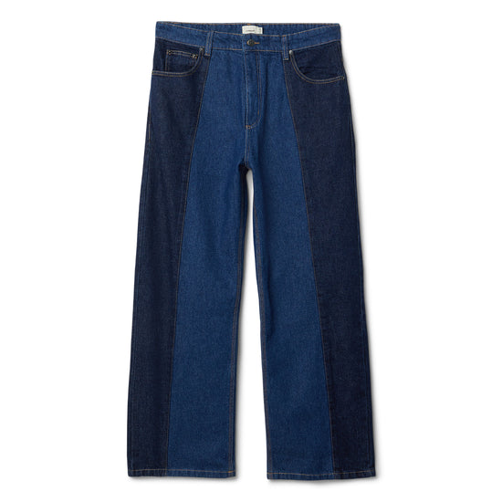 CARNAN Two Tone Denim Jeans (Blue/Black)