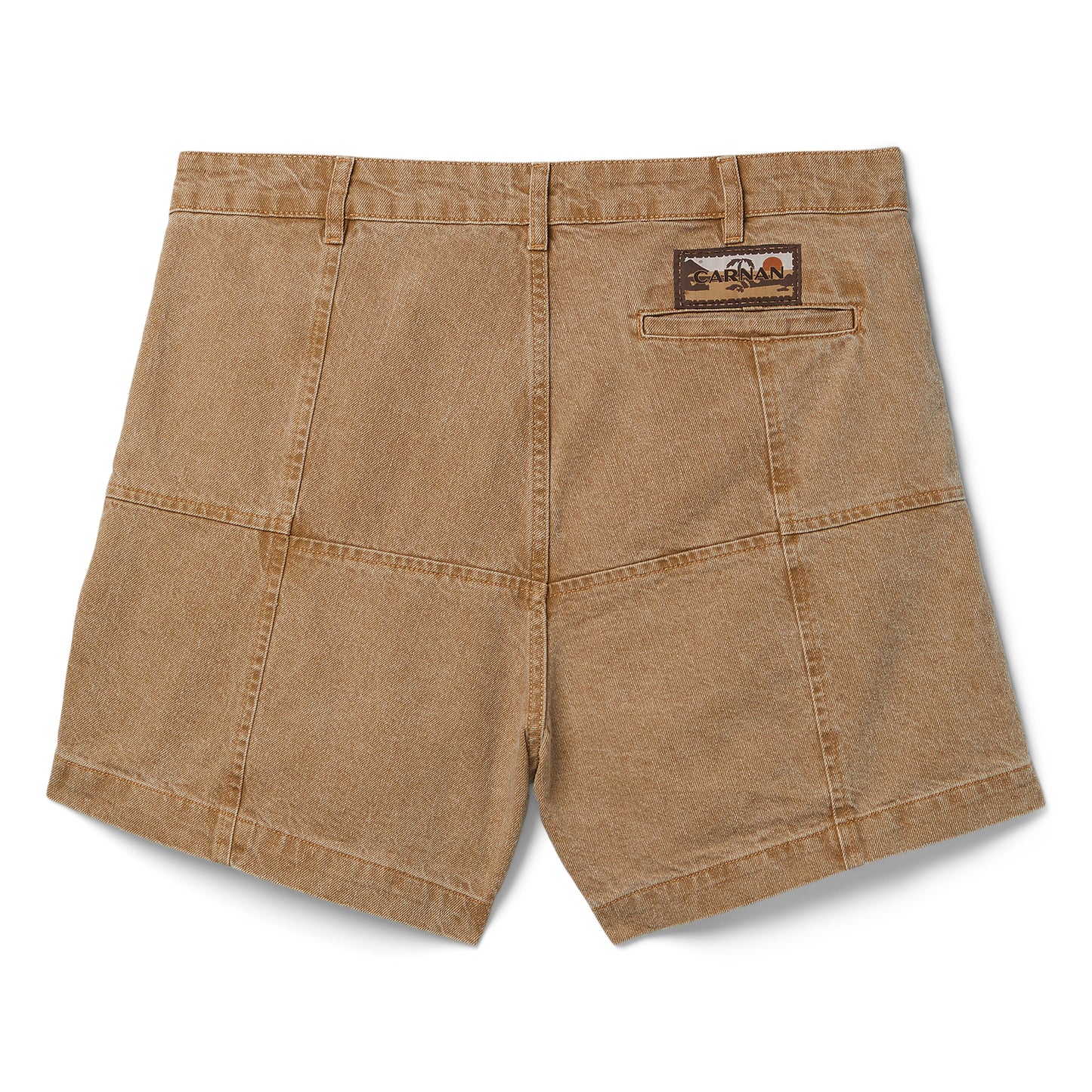 CARNAN Beige Checkerboard Shorts (Beige)