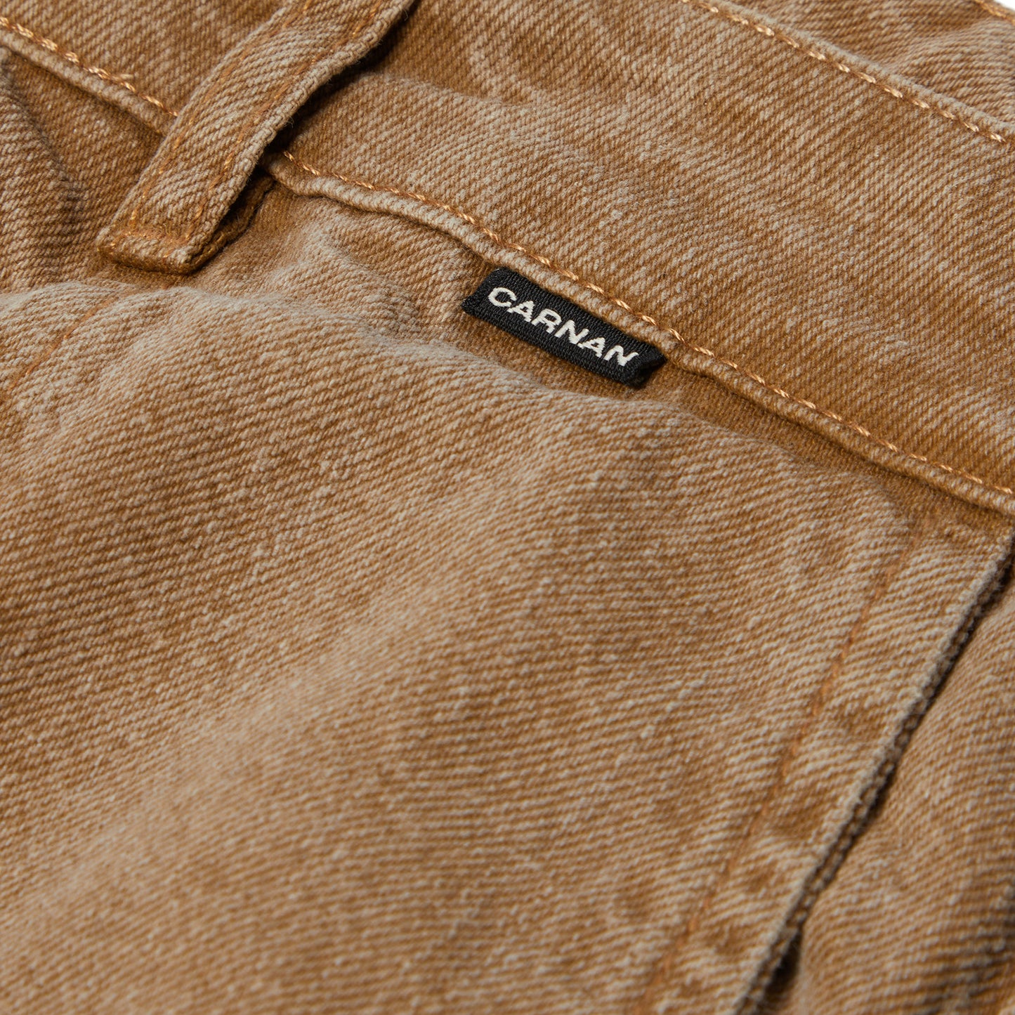 CARNAN Beige Checkerboard Shorts (Beige)