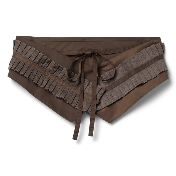ベルト OPEN YY : 25SS / PLEATS LAYERED POUCH BELT (2COLORS) OPEN YY Pleats Layered Pouch Belt (Brown) – CNCPTS