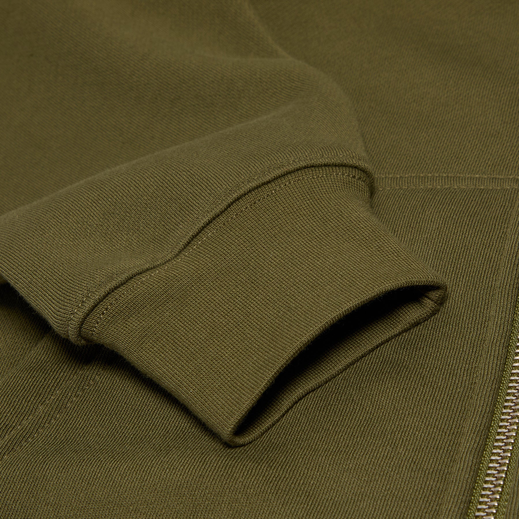 Dime Cursive Zip Hoodie (Dark Olive)