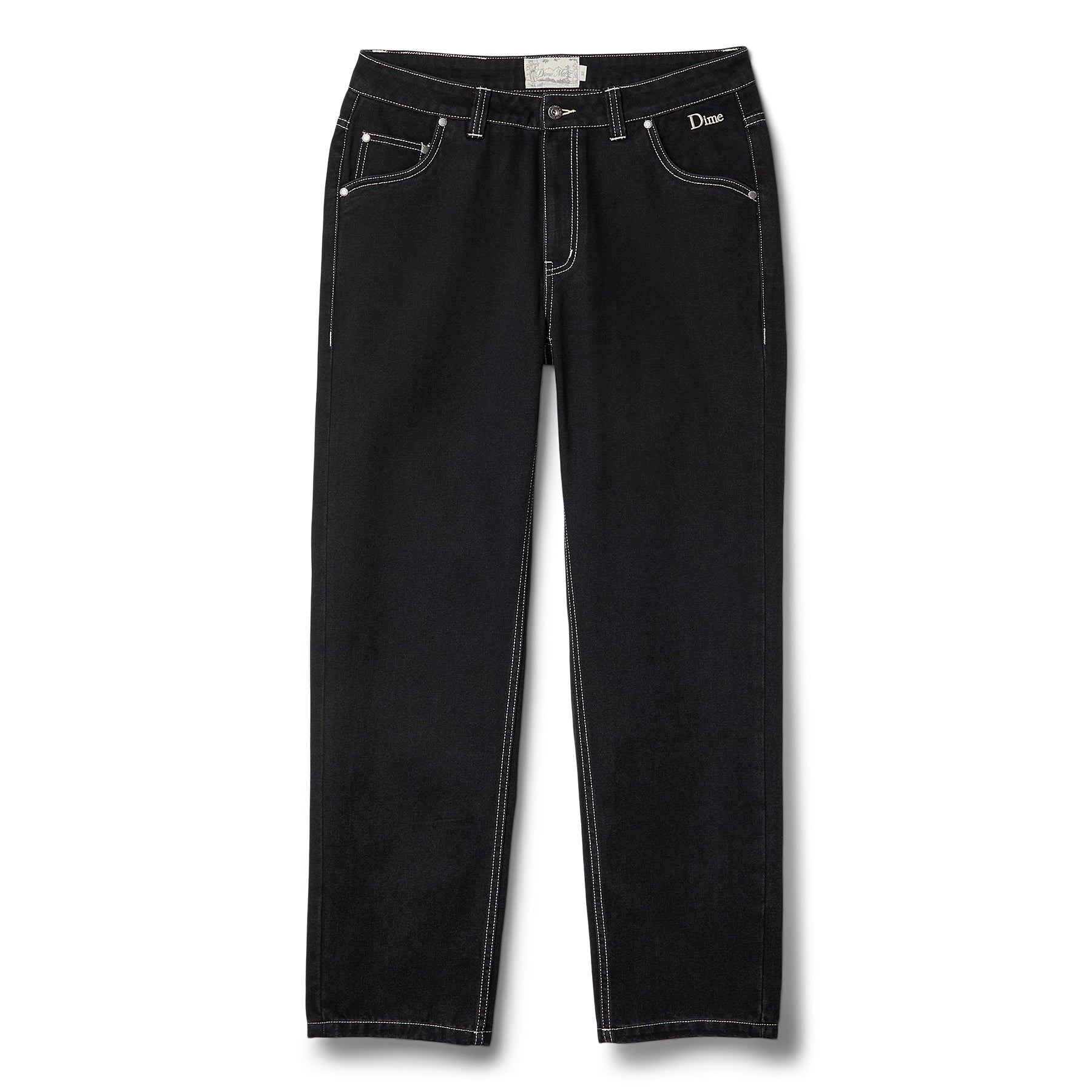 Dime Classic Relaxed Denim Pants (Black/Contrast Stitch)