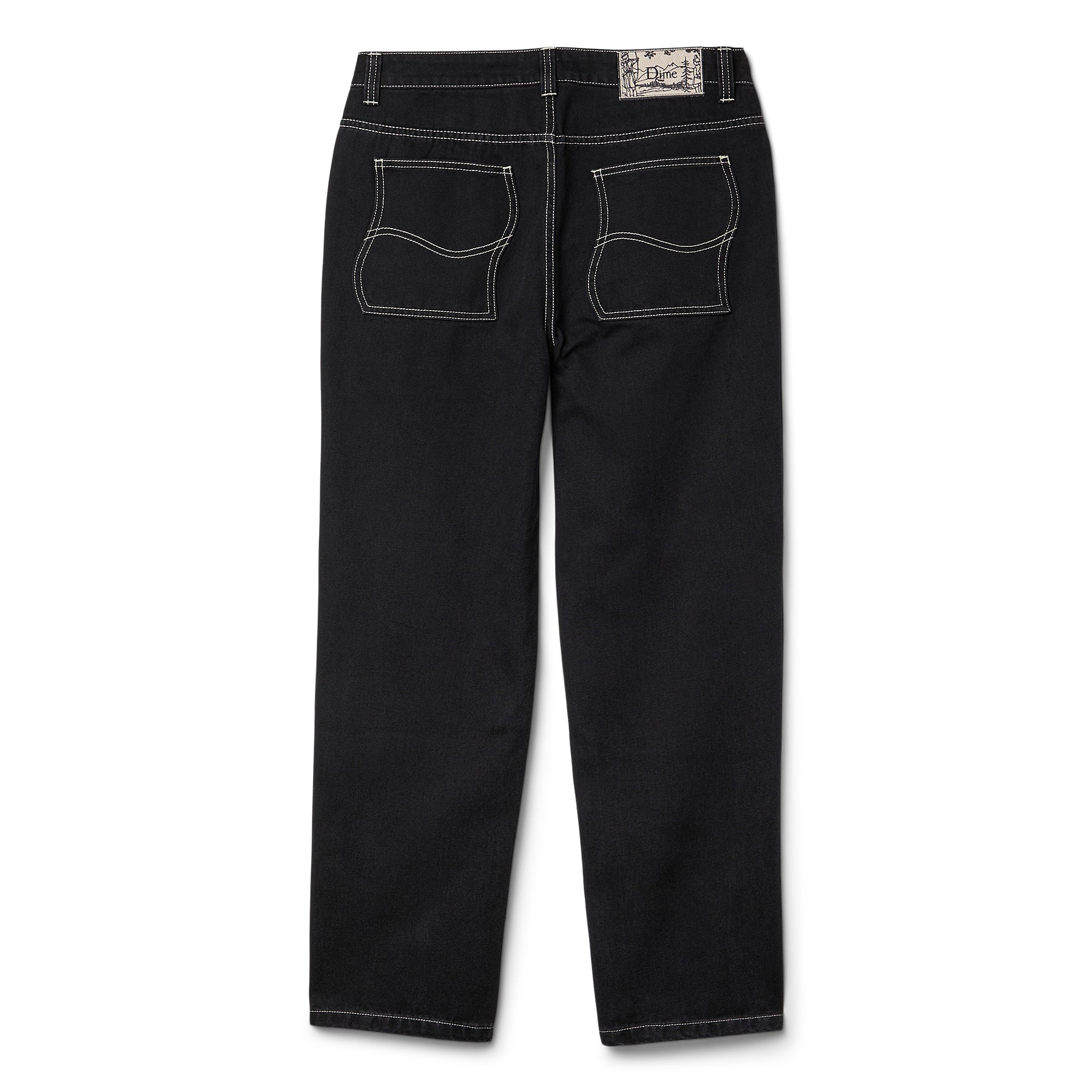 Dime Classic Relaxed Denim Pants (Black/Contrast Stitch)