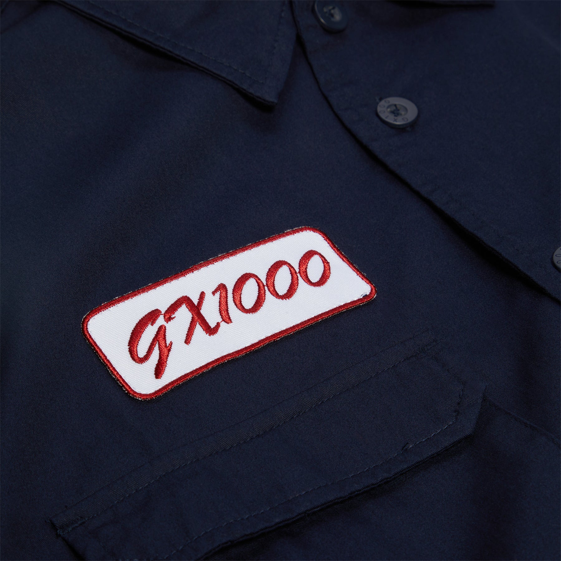 GX1000 Fertilizer Short Sleeve Button Down Shirt (Dark Blue