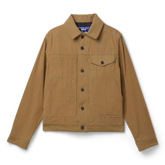 Junya Watanabe Plaid Wool Work Jacket (Beige/Grey/Brown)