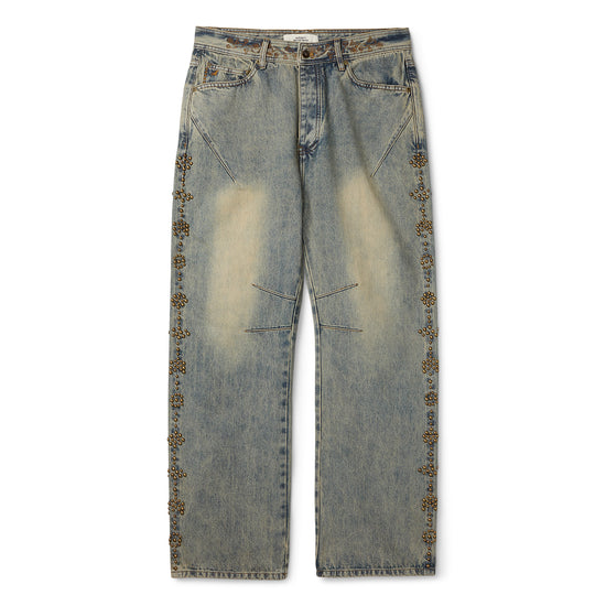 Adidem Asterisks Rivet Chainstitch Jeans (Rust Wash)