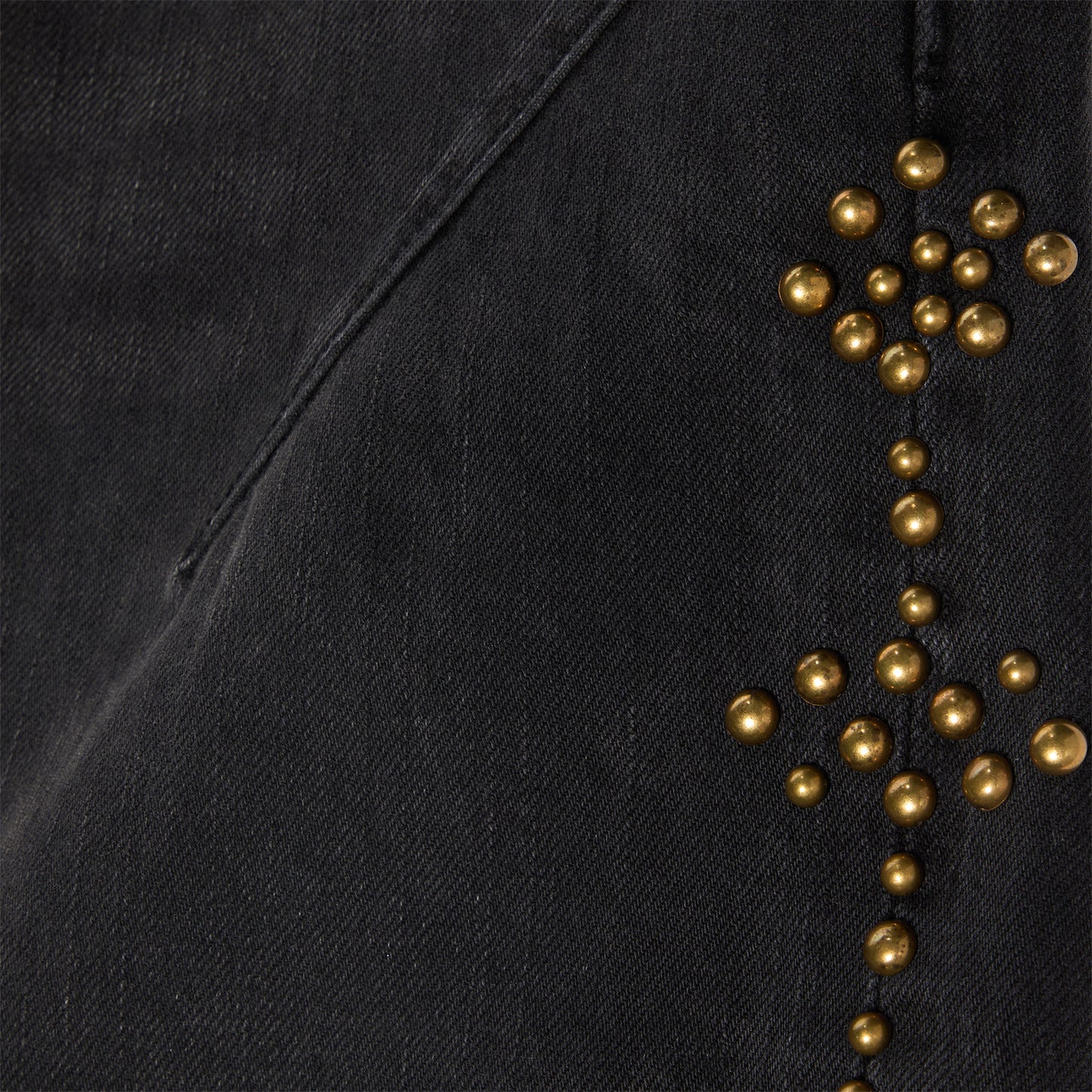 Adidem Asterisks Studded Denim Shorts (Black)