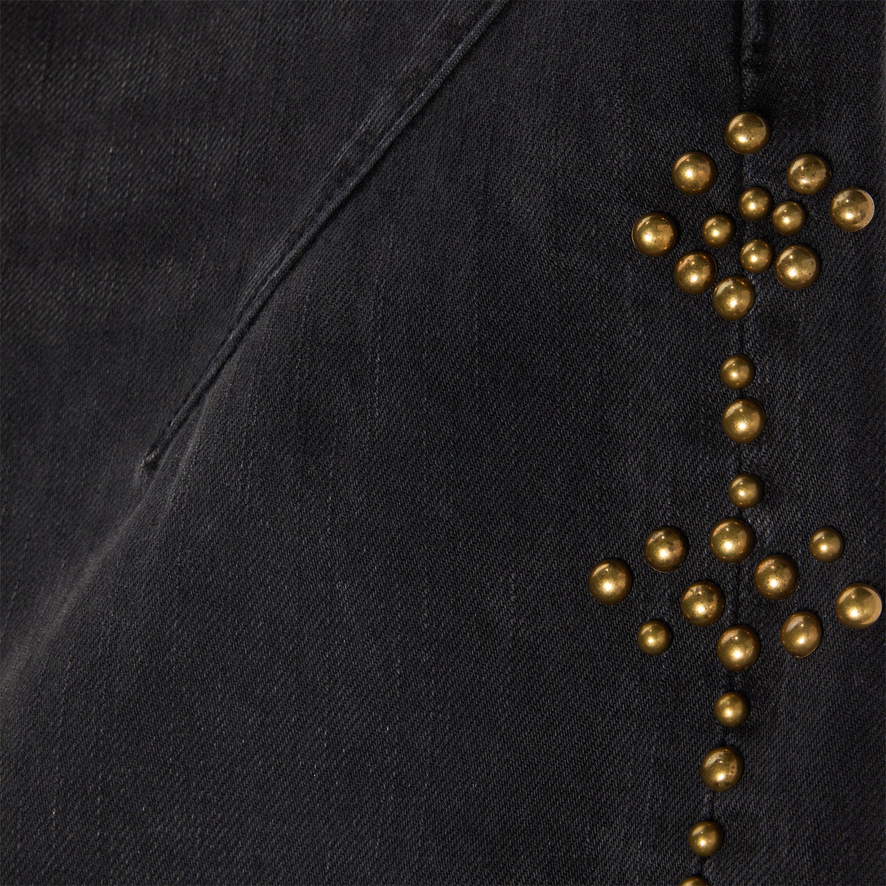 Adidem Asterisks Studded Denim Shorts (Black)