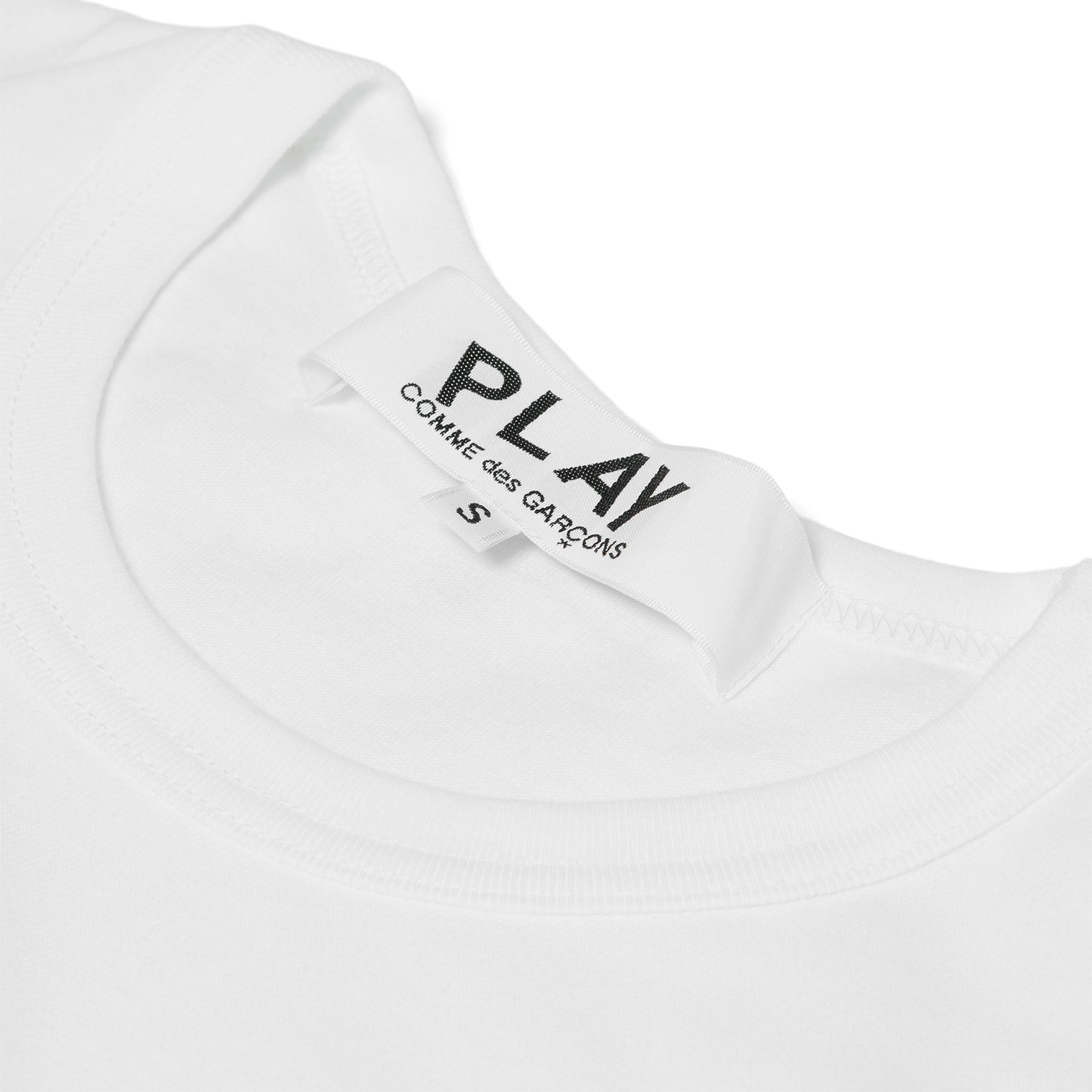 Comme Des Garcons PLAY T-Shirt Rhinestone Emblem Rhinestone