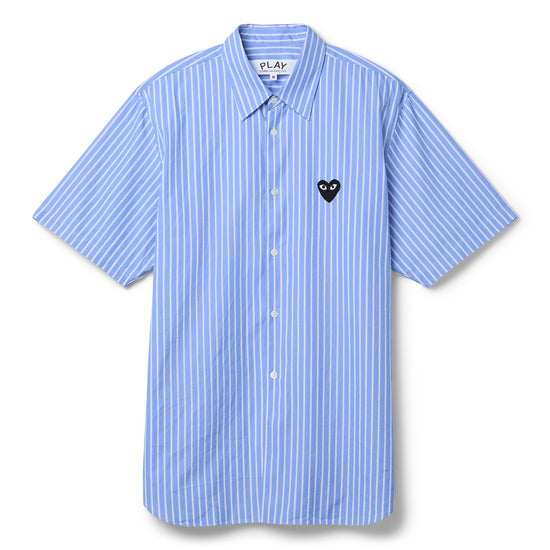 Comme Des Garcons PLAY Short Sleeve Shirt (Blue)