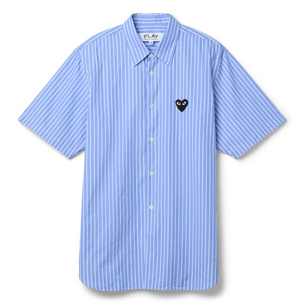 Comme Des Garcons PLAY Short Sleeve Shirt (Blue) – CNCPTS