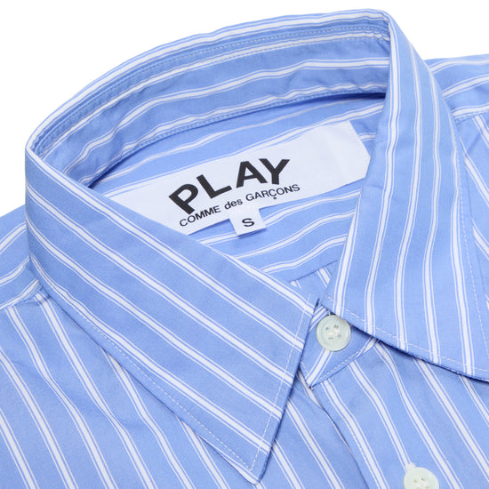 Comme Des Garcons PLAY Short Sleeve Shirt (Blue)