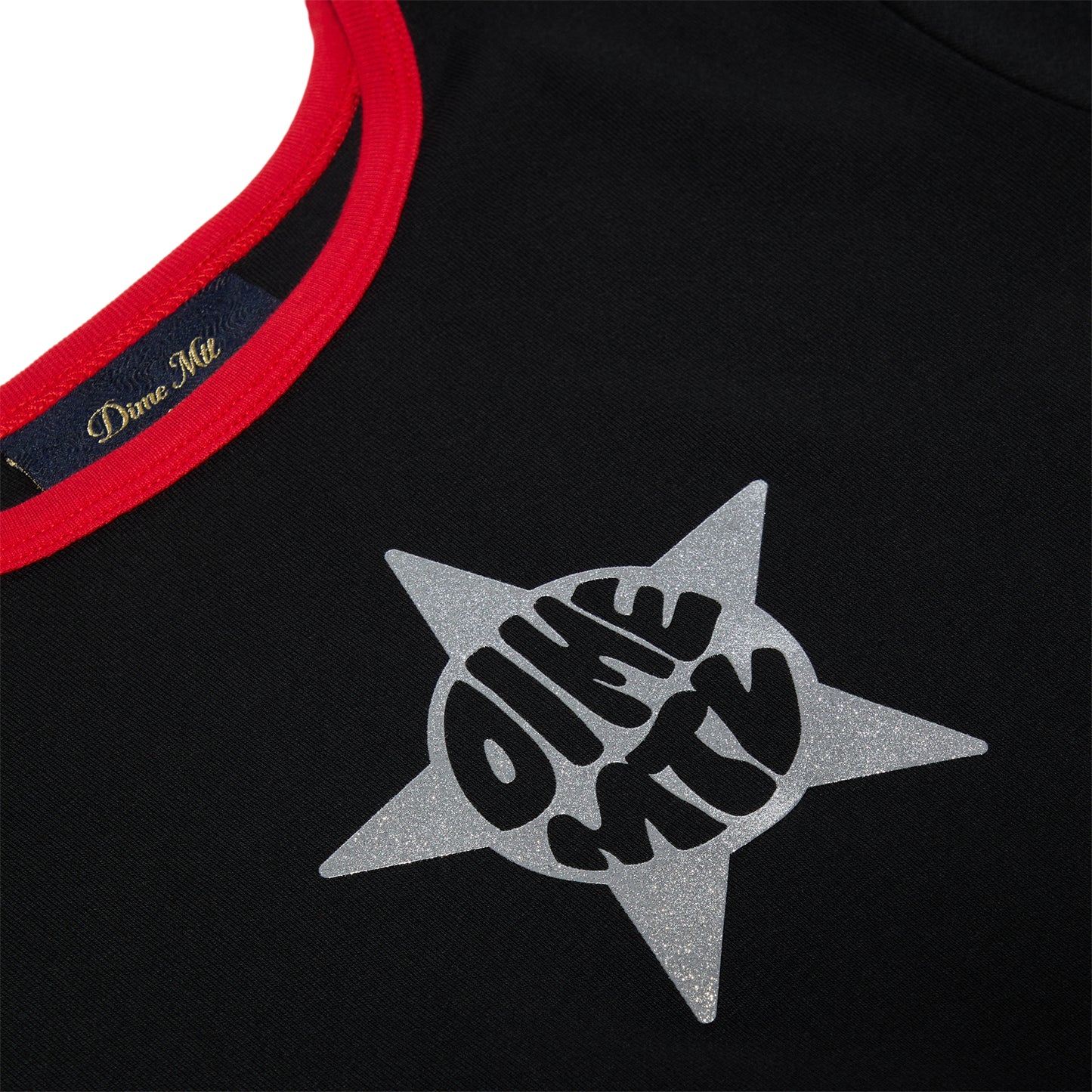 Dime Womens Star Baby Tee (Black)