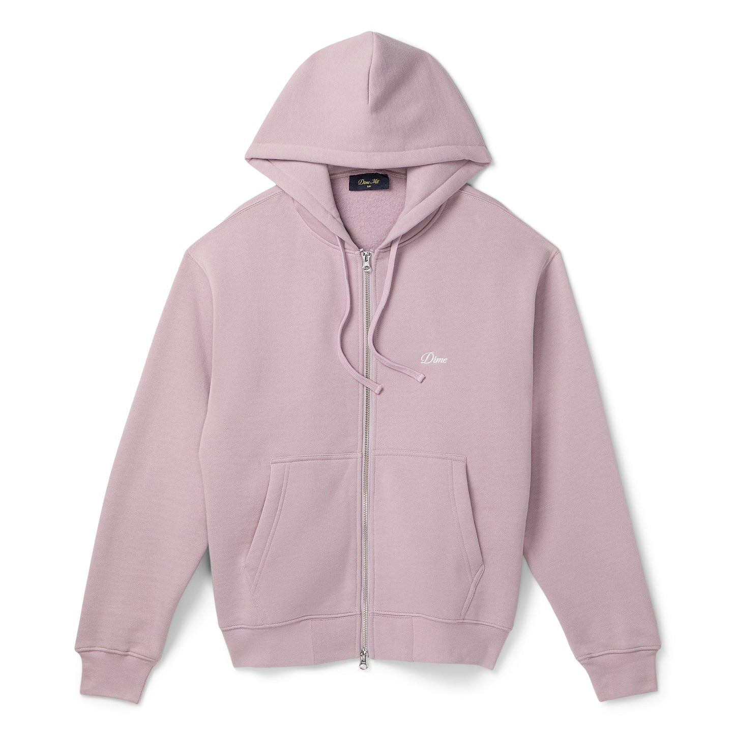 Dime Cursive Small Logo Zip Hoodie (Mauve)