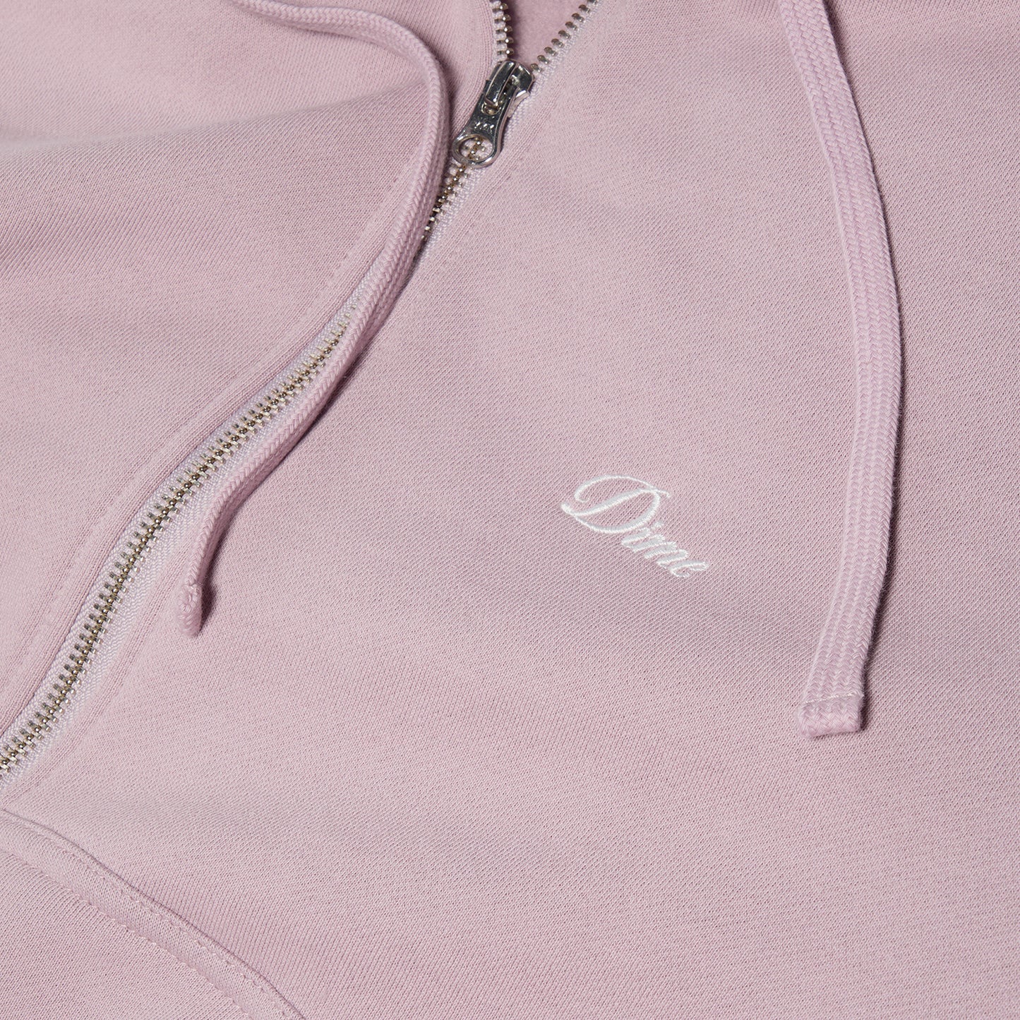 Dime Cursive Small Logo Zip Hoodie (Mauve)