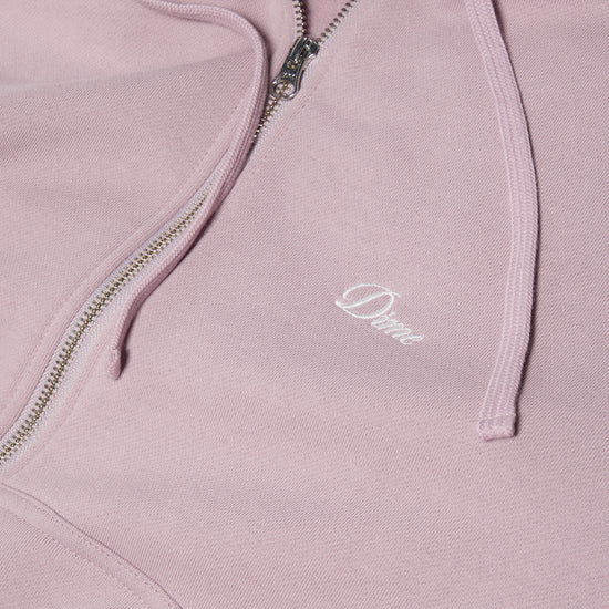 Dime Cursive Small Logo Zip Hoodie (Mauve)