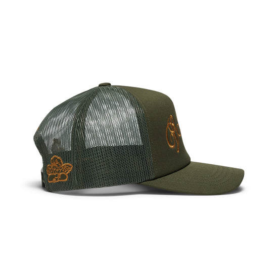 Dime Fighter Trucker Cap (Military Green)