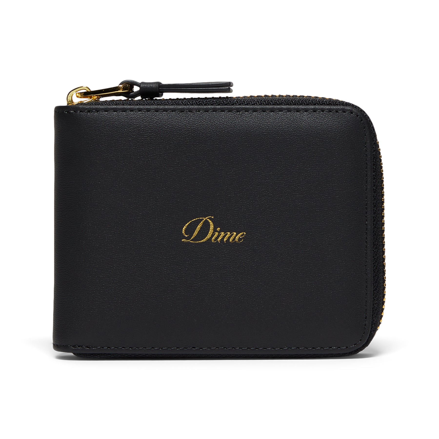 Dime Cursive Zip Wallet (Black)