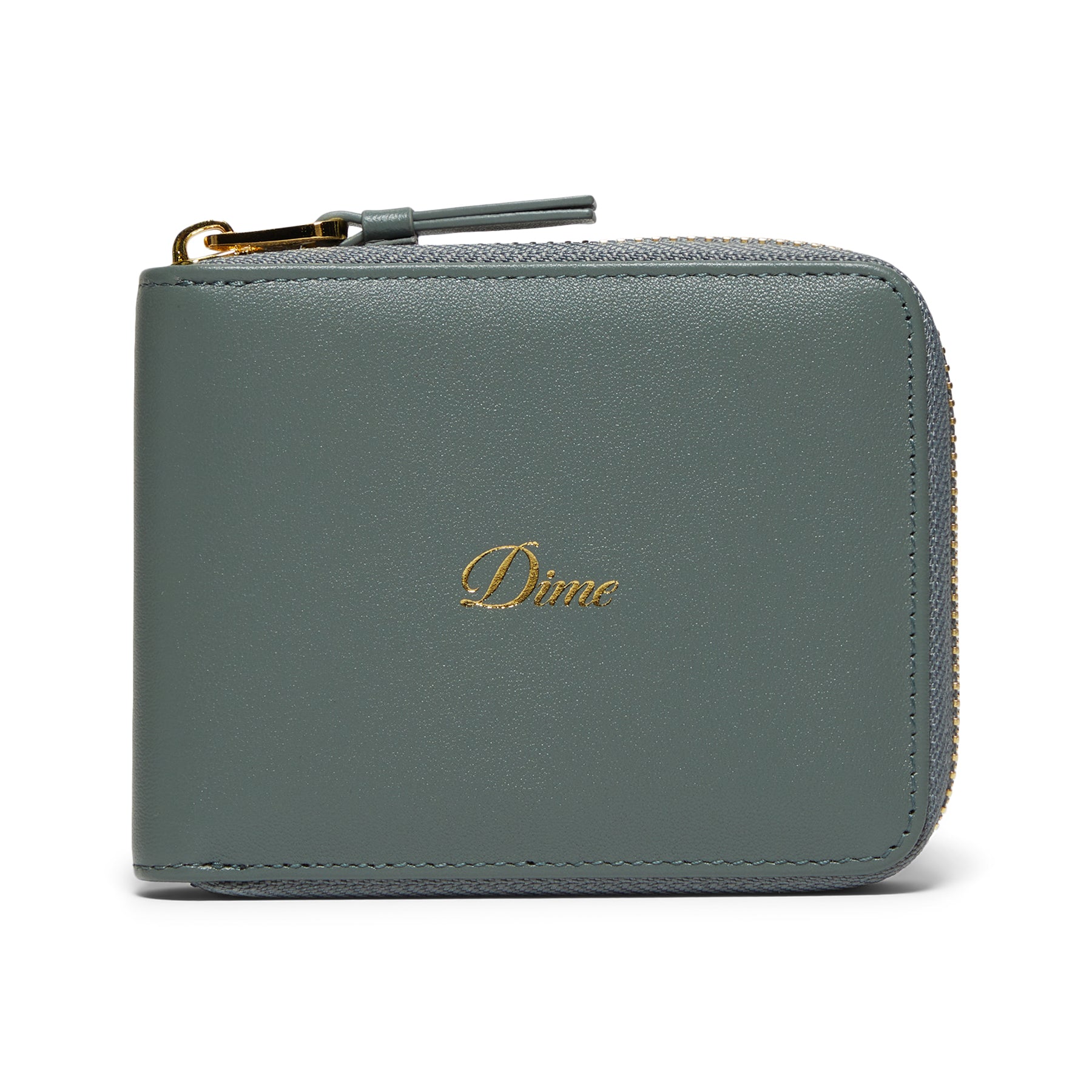 Dime Cursive Zip Wallet (Slate Green)