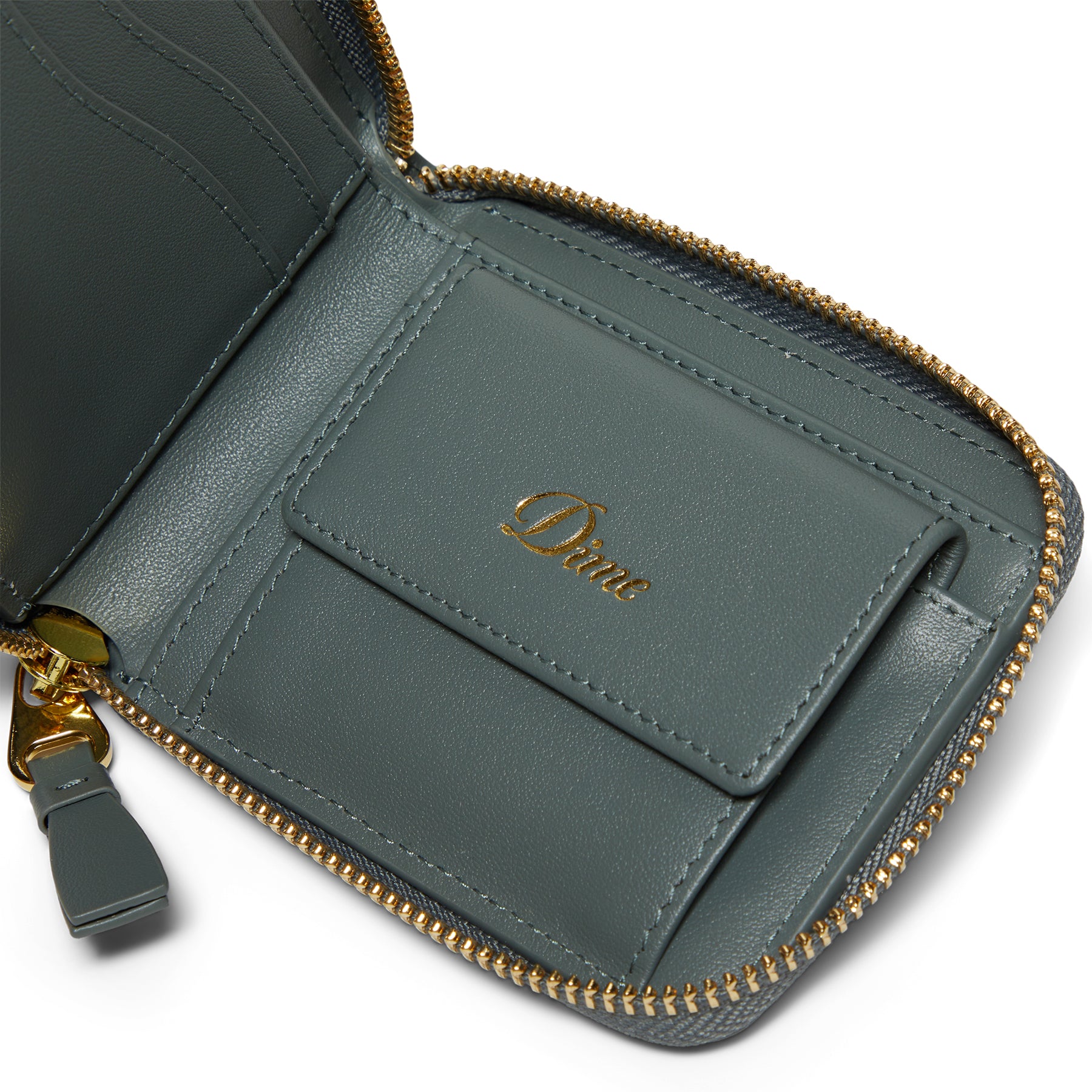 Dime Cursive Zip Wallet (Slate Green)