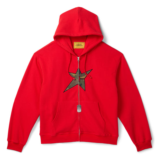 Carpet Company C-Star Thermal Zip Hoodie (Red)