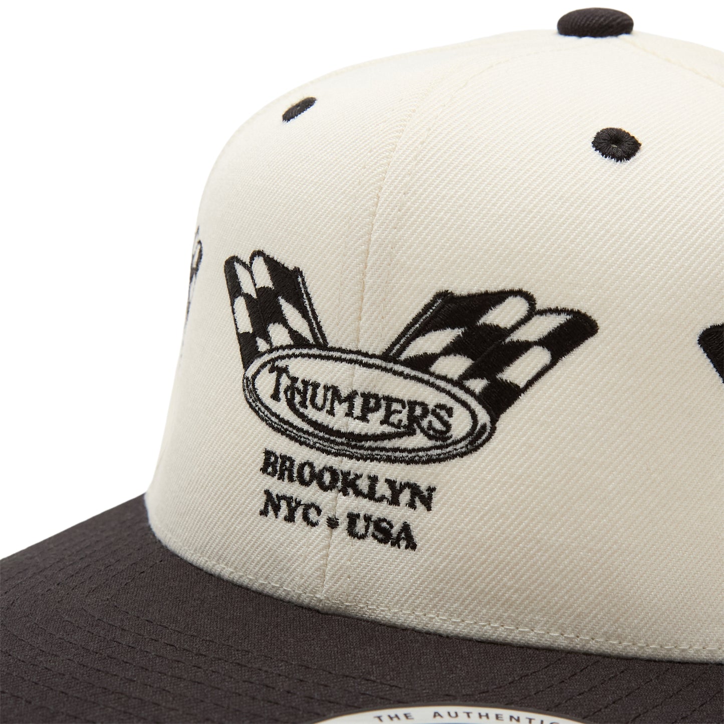 THUMPERS NYC Checked Flag 2 Tone Cap (Natural)